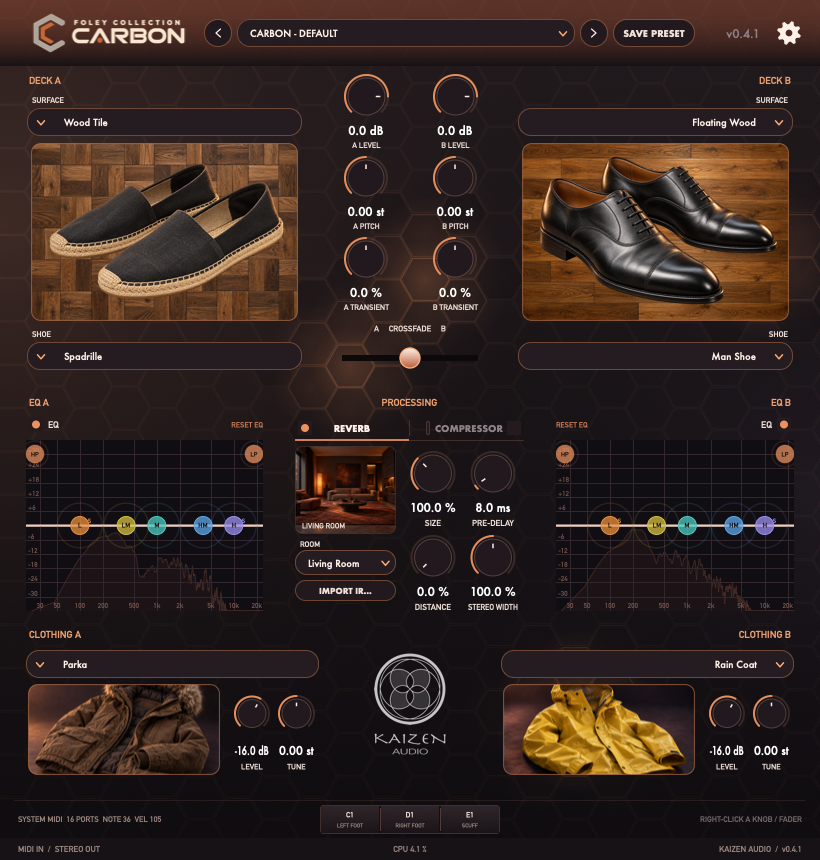 Foley Collection CARBON interface