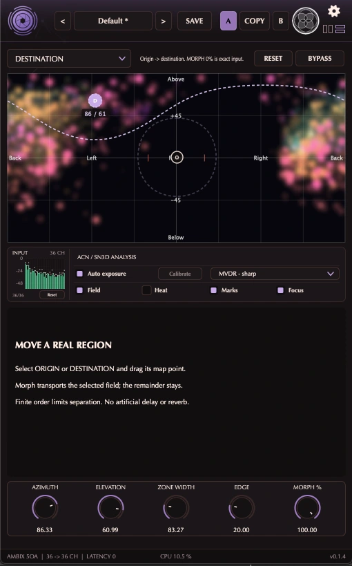IRIS Spatial Morph interface